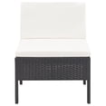 thumbnail image 3 of vidaXL Garden Lounge Set Black PE rattan Medium Modular, 3 of 6