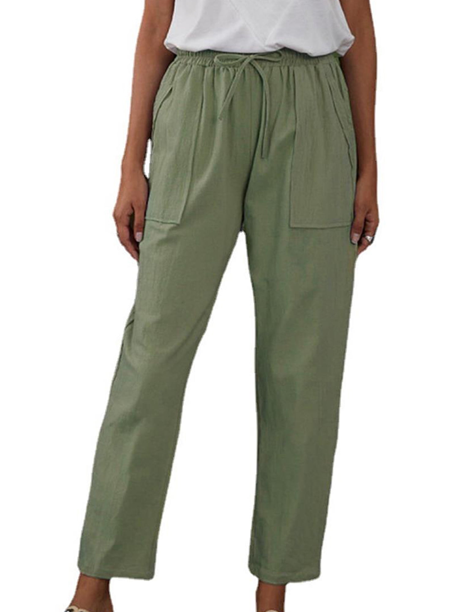 Women Casual Comfy Summer Straight Leg 