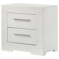 thumbnail image 4 of Ives 2-drawer Nightstand Bedside Table White High Gloss, 4 of 14