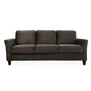 Lifestyle Solutions Alexa Sofa with Curved Arms, Gray Fabric