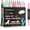 Dual Tip-1mm+5mm, variant on Chalk Markers Dual Tips,Erasable Liquid Chalk Marker for Blackboard,Washable Chalk Pens for Auto,Car,Glass,Mirror,Chalkboard,Window markers,24 Colors Chalk Board Markers with Metallic Colors