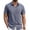 Blue Grey, variant on Men's Button Down Shirts Short Sleeve Tops Casual Summer Beach Vacation Wedding Linen Shirt with Pocket