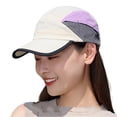 thumbnail image 2 of Minjewel Unisex Quick Drying Baseball Cap - Outdoor Sports Hiking Cap, Thin Breathable Color Blocked Hat for Men and Women, Moisture-Wicking for Running, Athletic Performance Cap,Beige, 2 of 5