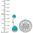 thumbnail image 3 of Body Candy Womens Stainless Steel Piercing Celebration Easter Egg Double Mount Belly Button Ring, 3 of 7