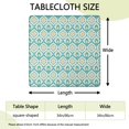 thumbnail image 2 of Washable Bohemian Style Table Cover, 34x34 Inch Square Floral Print Tablecloth with Elastic Border for Patio and Kitchen, 2 of 6