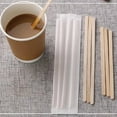 thumbnail image 5 of 100 Pcs Wooden Coffee Stirrers, 7.5 Inch Disposable Stir Sticks, Individually Wrapped, for Mixing Cocktail, Chocolate, Tea, Milk, Hot or Cold Beverages, 5 of 6