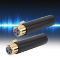 thumbnail image 4 of 3pin Audio Adapter, Audio Adapter Zinc Alloy Audio Cable Adapter Beautiful Durable  For Mixer Cables For Guitar Audio Cables Black, 4 of 8