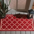 thumbnail image 2 of Safavieh Courtyard Alina Geometric Quatrefoil Indoor/Outdoor Area Rug, Red/Bone, 2' x 3'7", 2 of 15
