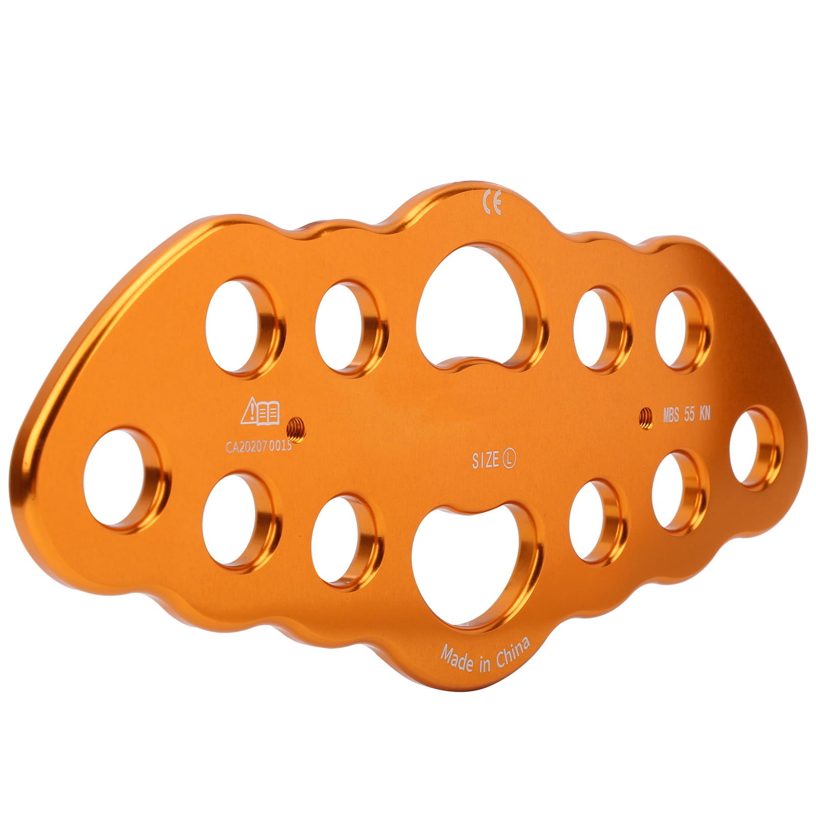 Climbing Belay Rigging Plate, 55KN 12 Holes Sturdy Outdoor Rope Rigging
