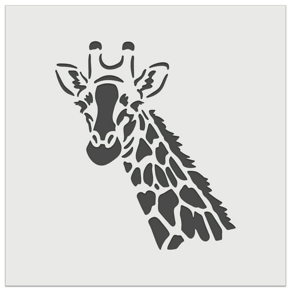 Giraffe Face DIY Cookie Wall Craft Stencil - 11.5 Inch
