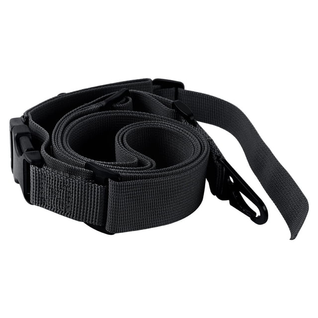 Advancent Eslinga de 3 puntos desmontable, exquisito accesorio de caza, artesanía, suministros de senderismo, eslingas ajustables, correa de Negro