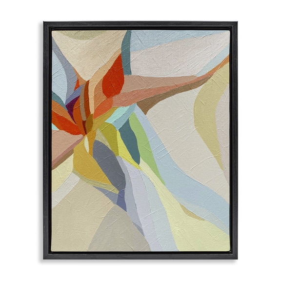 Stupell Industries Southwestern Asymmetrical Soft Shapes Black Floating Frame Canvas Art, 17 x 21, by Erika Gehringer