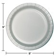 thumbnail image 2 of Party Central Disposable Round Dinner Party Paper Plates - 9" - Shimmering Silver - Club Pack of 240, 2 of 2