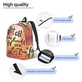 thumbnail image 3 of Rateoe Not All Who Wander Are Lost Pattern Durable Canvas Backpack for Men & Women – Stylish & Lightweight – Adjustable Straps, Multiple Pockets – Fits 15-17 Inch LaptopsMedium, 3 of 5