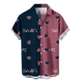 thumbnail image 4 of Camisas casuales con estampado de amor en 3D para hombre, camisa de playa de estilo hawaiano de manga corta a la moda, ropa de gran tamaño para hombre, 4 of 5