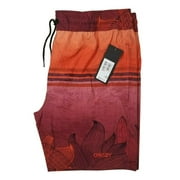 Men's Oakley Beach Short Flower Striped Sundried Tomato 18 Inches - Size XL