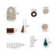 thumbnail image 2 of Fiudx Ofertas del día El juego de puerta de gnomo de 9 piezas incluye corona de puerta de madera, árbol de Navidad y otros accesorios de gnomo, calendario de adviento de gnomo navideño, decoraciones, 2 of 7
