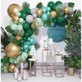 thumbnail image 1 of Wild One Safari Jungle Balloon Garland Arch Kit, Confeti dorado metálico Globos verdes Hojas de palma tropicales para Jungle Safari Baby Shower Wild One Bir, 1 of 5