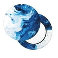 thumbnail image 2 of Disketp Blue White Fluid Art Funda Redonda para Taburete, Funda de Cojín para Silla de Bar Suave y Elástica-12 inch, 2 of 7
