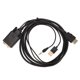 thumbnail image 2 of Cable adaptador de interfaz multimedia VGA a HD con alimentación y sonido para computadoras de escritorio, portátiles, PC, monitores, proyectores, 2 of 5