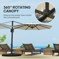 thumbnail image 4 of Outsunny Parasol Déporté de Patio 10 Pieds, Rotation à 360°, Blanc, 4 of 10