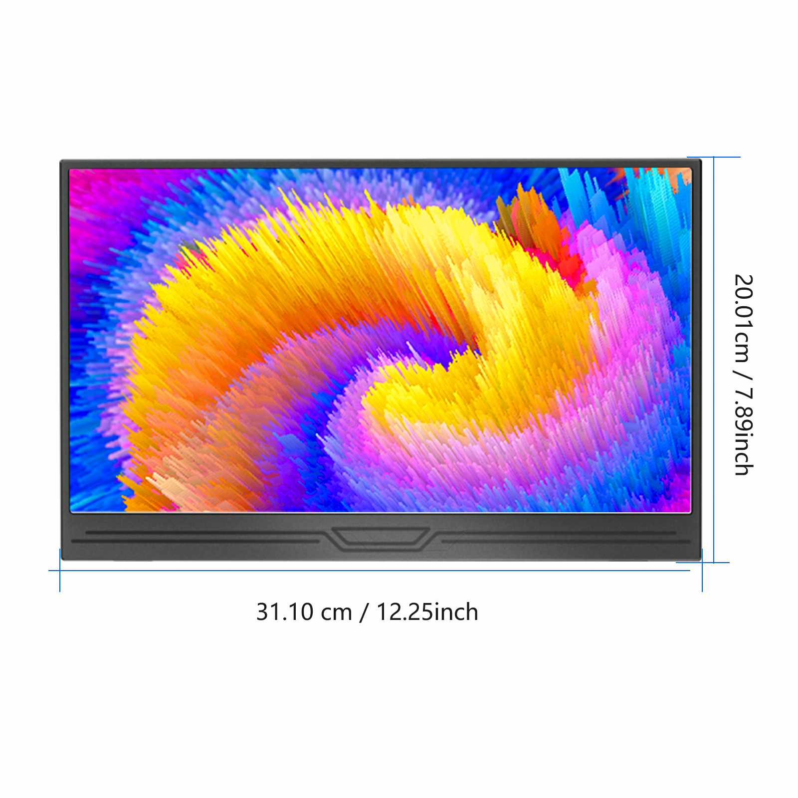 13.3 inch Portable Monitor with Kickstand, 16:9 1920*1080P IPS, USB-C/HDMI, FreeSync 0.3" Ultra-Slim