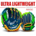 thumbnail image 4 of Franklin Sports Meshtek Kids Teeball Glove + Ball Set, 9.5 in, Navy/Lime/Orange, Right Hand Throw, 4 of 7