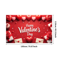 thumbnail image 3 of Valentine's Day Party Decoration Backdrop with Red Roses and Gift Box Background Hearts Banner Holiday Event Background Photo Props Romance, 3 of 4