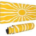 thumbnail image 1 of Boho Style Sun Yellow Large Gaming Mouse Pad 31.5x11.8in Extended Keyboard Mat Non-Slip Base Long Computer Mousepad Ideal for Home Office Work, 1 of 6