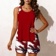 thumbnail image 4 of Maqroz Independence Day Bikini Set for Women 4Th Of July Patriotic Two-Piece Swimsuit Stars and Stripes Prints Swimwear Tankini Top with Striped Shorts Casual Athletic Beach Bathing Suit, 4 of 7