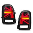 thumbnail image 1 of Luces traseras LED completas Union Jack con señales de giro secuenciales IP67 impermeables para Countryman F60 2017-2022 negro, 1 of 12