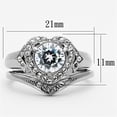 thumbnail image 2 of Women's Stainless Steel High polished CZ Clear 5.60(g) Engagement Ring, 2 of 2