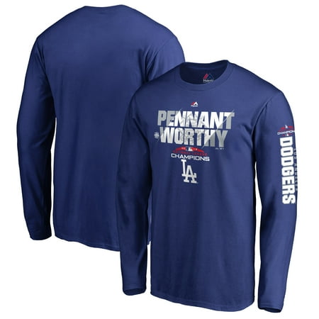Outdoor Patio Heaters Los Angeles Los Angeles Dodgers Majestic 2018 National League Champions Heater Long Sleeve T-Shirt - Royal ()