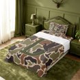 thumbnail image 5 of meiyoeat Duck Pattern Monogrammed D Twin Sheets For Boys,Camouflage Hunting Initial Print Bedding,3-Piece,1 Fitted Sheet and 1 Pillowcase, 5 of 6