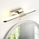thumbnail image 1 of Lámpara de espejo de baño LED de 40 cm, lámpara de espejo LED de pared, luz de espejo de baño con interruptor de tirador, 3000 K, 640 lm, 8 W, IP44, luces acrílicas WddnAot, 1 of 5