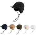 thumbnail image 4 of YooGuoGuo Baseball Earflap Cap Waterproof Men's Winter Hat Warm Fleece Lined Outdoor Beanie Cap Adjustable Chin Strap Eskimo Hat, 4 of 6