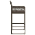 thumbnail image 6 of vidaXL Garden Bar Stool Brown PE rattan, powder-coated steel Standard, 6 of 10