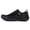 Black, variant on Djtdsds Kids Solid Color Mesh Hook and Loop Water Shoes with Protective Toe Cap Size:9-9.5 Years