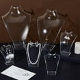 thumbnail image 4 of 6pcs 3 styles Plastic Bust Necklace Display Stands Jewelry Display Organizer Holder for Necklace Storage Clear 7~11.7x9.9~22.6x13.2~31cm 2pcs/style, 4 of 5