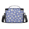 thumbnail image 3 of Daisy Pioneer Flower Purple Pattern Insulated Lunch Box for Women Men, Medium Leakproof Cooler Bag with Adjustable Strap, 10"x6.7"x8", 3 of 6