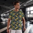 thumbnail image 3 of Wukai Hand Drawn Citrus Fruits Elegant Lemons Print Men's Short-Sleeved Mesh T-Shirt,Quick-Dry Short Sleeve Workout T-Shirt-XX-Large, 3 of 8