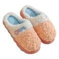 thumbnail image 2 of Indoor Slippers Lined Slippers for Indoor Outdoor Comfort with Thick Sole and Cozy Warmth Design for All Day Wear Pink Flock, 41 Size, 2 of 5