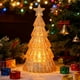 thumbnail image 5 of Mini árbol de Navidad de escritorio con luces LED | Decoración navideña de mesa a pilas | Decoración festiva de 20 cm para fiestas en casa o en la oficina, 5 of 5