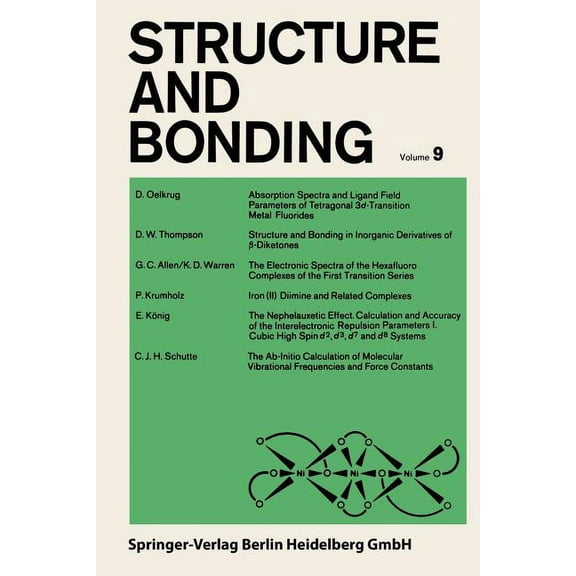 Structure and Bonding Structure and Bonding, Book 9, (Paperback)