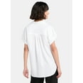 thumbnail image 3 of Time and Tru Women's Camp Shirt with Short Sleeves, Sizes XS-XXXL, 3 of 5