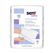 Seni Care Wash Glove or Washcloth 6 x 9" S-NG50-C41, 1 Pack 50 Wipes