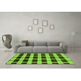 thumbnail image 3 of Ahgly Company Indoor Square Abstract Green Modern Area Rugs, 4' Square, 3 of 4