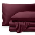 thumbnail image 1 of Bare Home Bamboo Sheet Set - Made from Rayon Fibers - Deep Pockets - 4 Piece - King, Burgundy, 1 of 7
