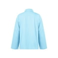 thumbnail image 4 of KOMOO Summer Autumn Ladies Temperament Shirt, Girls Solid Color Long Sleeve Lapel Loose Blouse Single-breasted Tops, 4 of 8