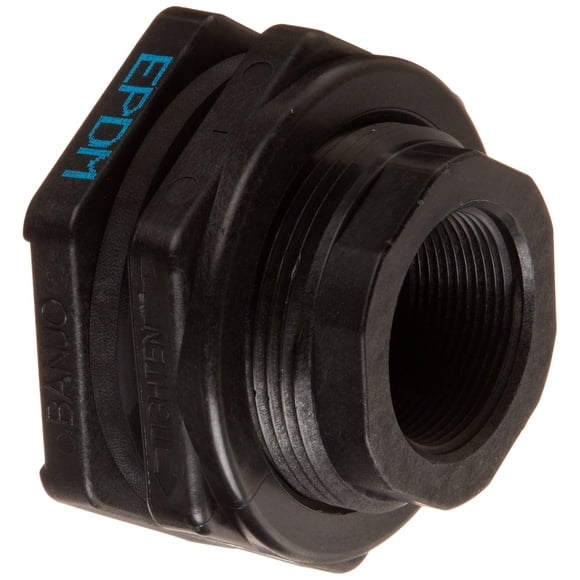 Banjo TF150 Accesorio para tanque de mamparo de polipropileno hembra NPT de 1-1/2"
